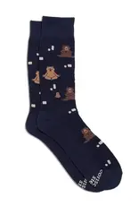 Conscious Step Socks that Support Mental Health (Navy Bears)