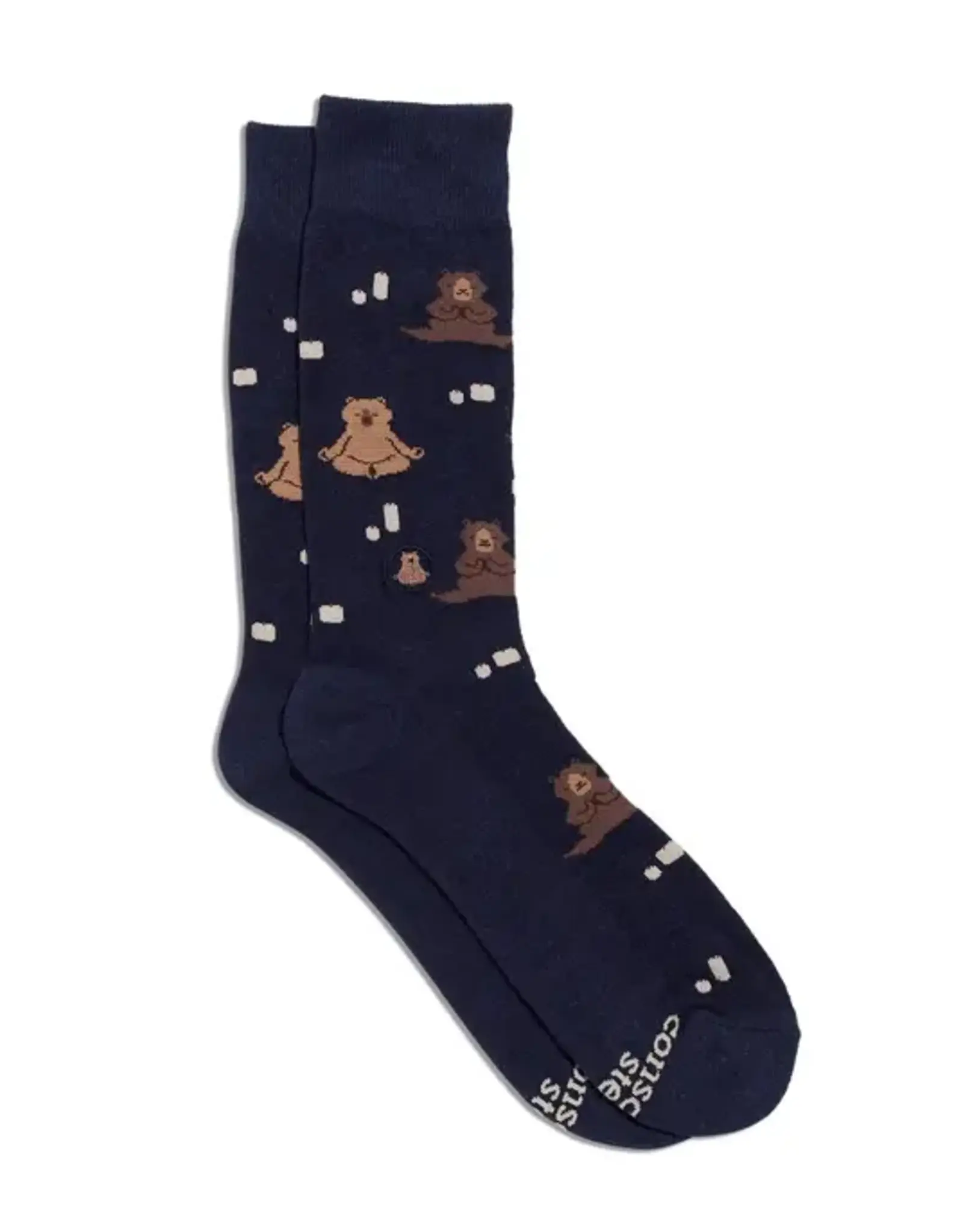 Conscious Step Socks that Support Mental Health (Navy Bears)