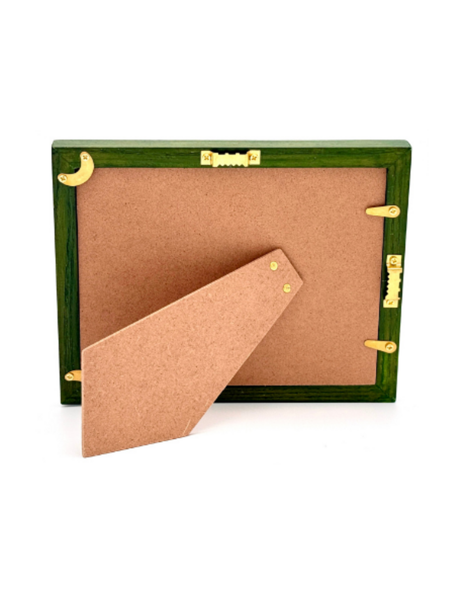 Bunyaad Pakistan Green Oak Etched Wood Frame -  5"x7"