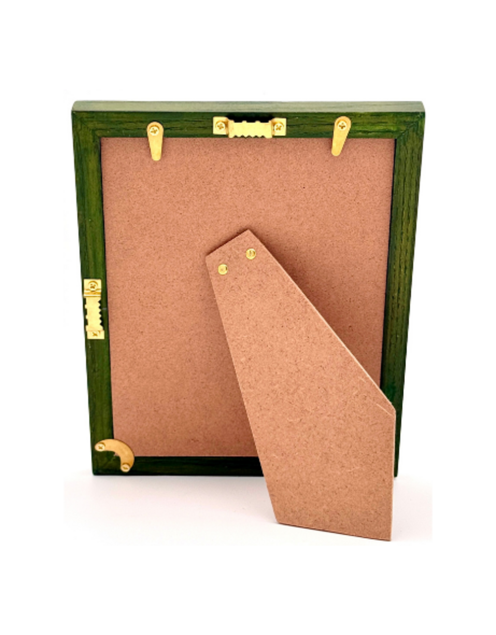 Bunyaad Pakistan Green Oak Etched Wood Frame -  5"x7"