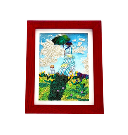 Bunyaad Pakistan Red Oak Wood Frame - 5"x7"