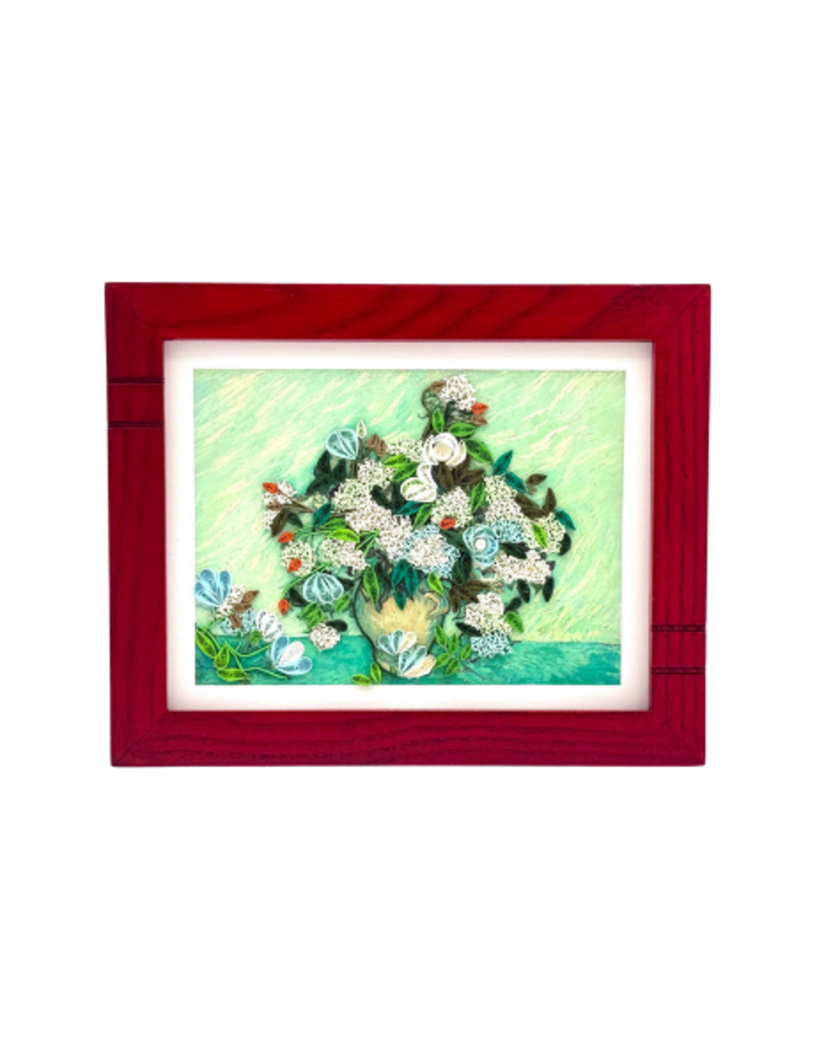 Bunyaad Pakistan Red Oak Striped Wood Frame - 5"x7"