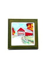 Bunyaad Pakistan Green Oak Etched Wood Frame - 6"x6"