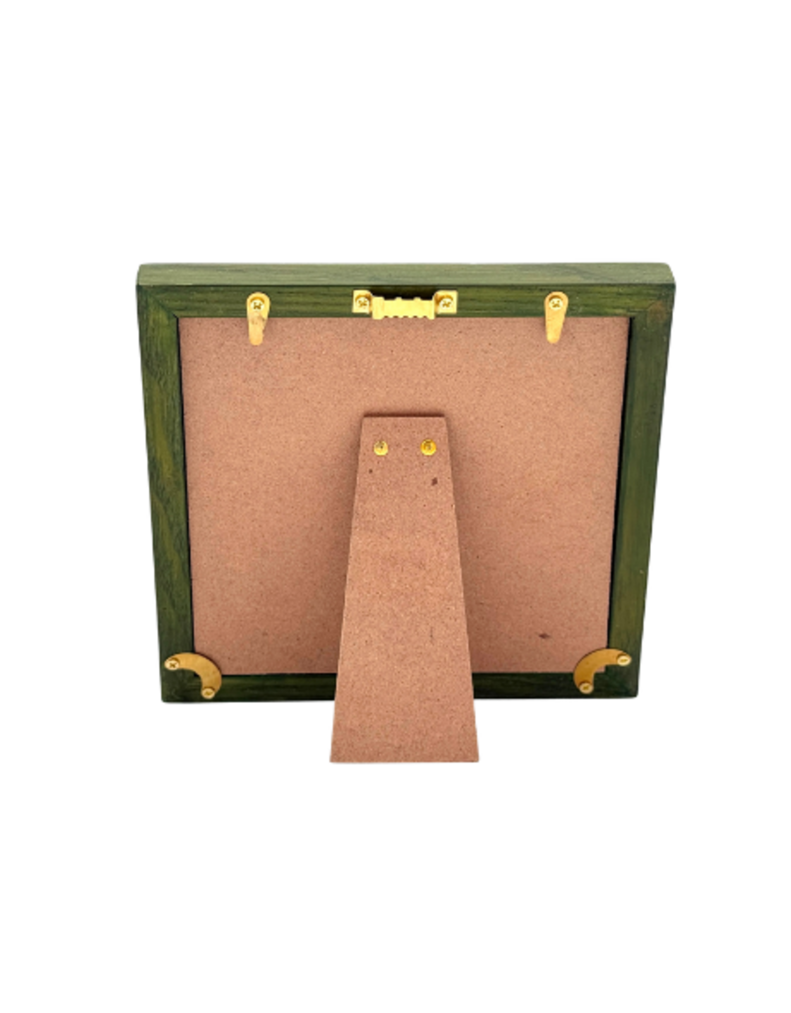 Bunyaad Pakistan Green Oak Etched Wood Frame - 6"x6"