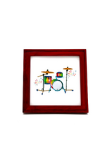 Bunyaad Pakistan Red Oak Etched Wood Frame - 6"x6"