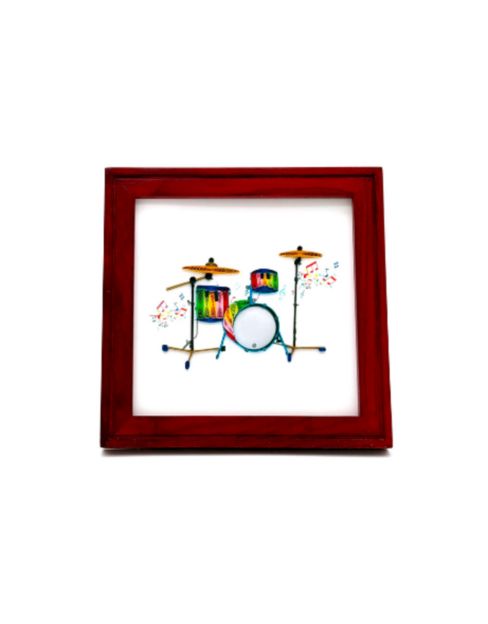 Bunyaad Pakistan Red Oak Etched Wood Frame - 6"x6"