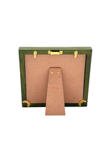 Bunyaad Pakistan Green Oak Striped Wood Frame - 6"x6"