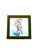 Bunyaad Pakistan Green Oak Wood Frame - 6"x6"