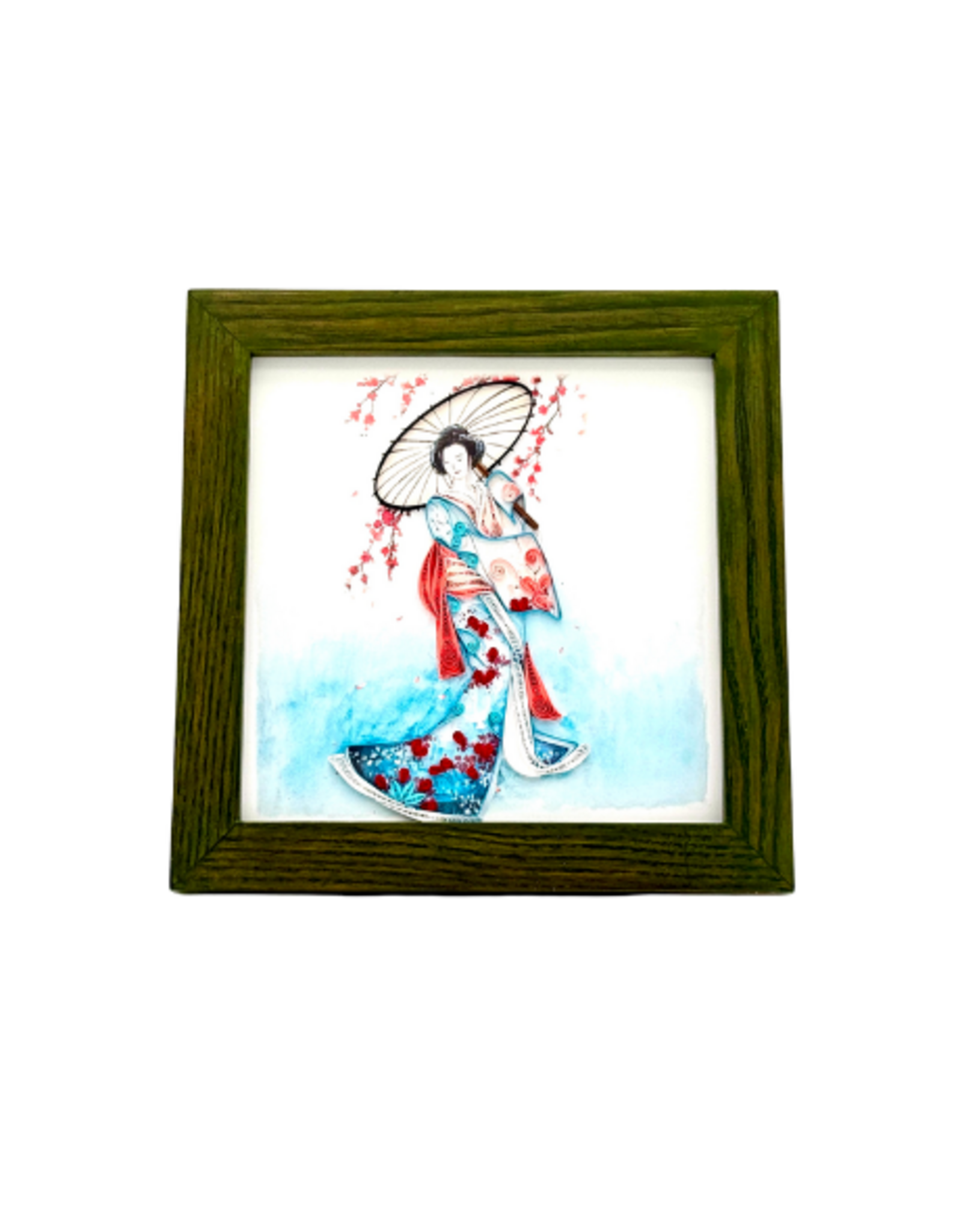 Bunyaad Pakistan Green Oak Wood Frame - 6"x6"