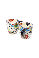 Global Crafts Encantada Mug, Dots & Flowers