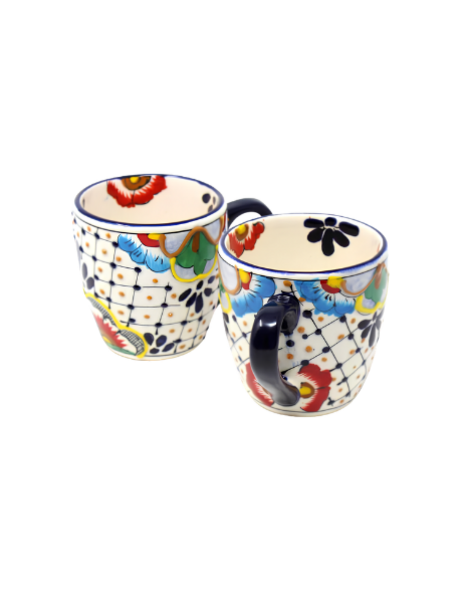 Global Crafts Encantada Mug, Dots & Flowers