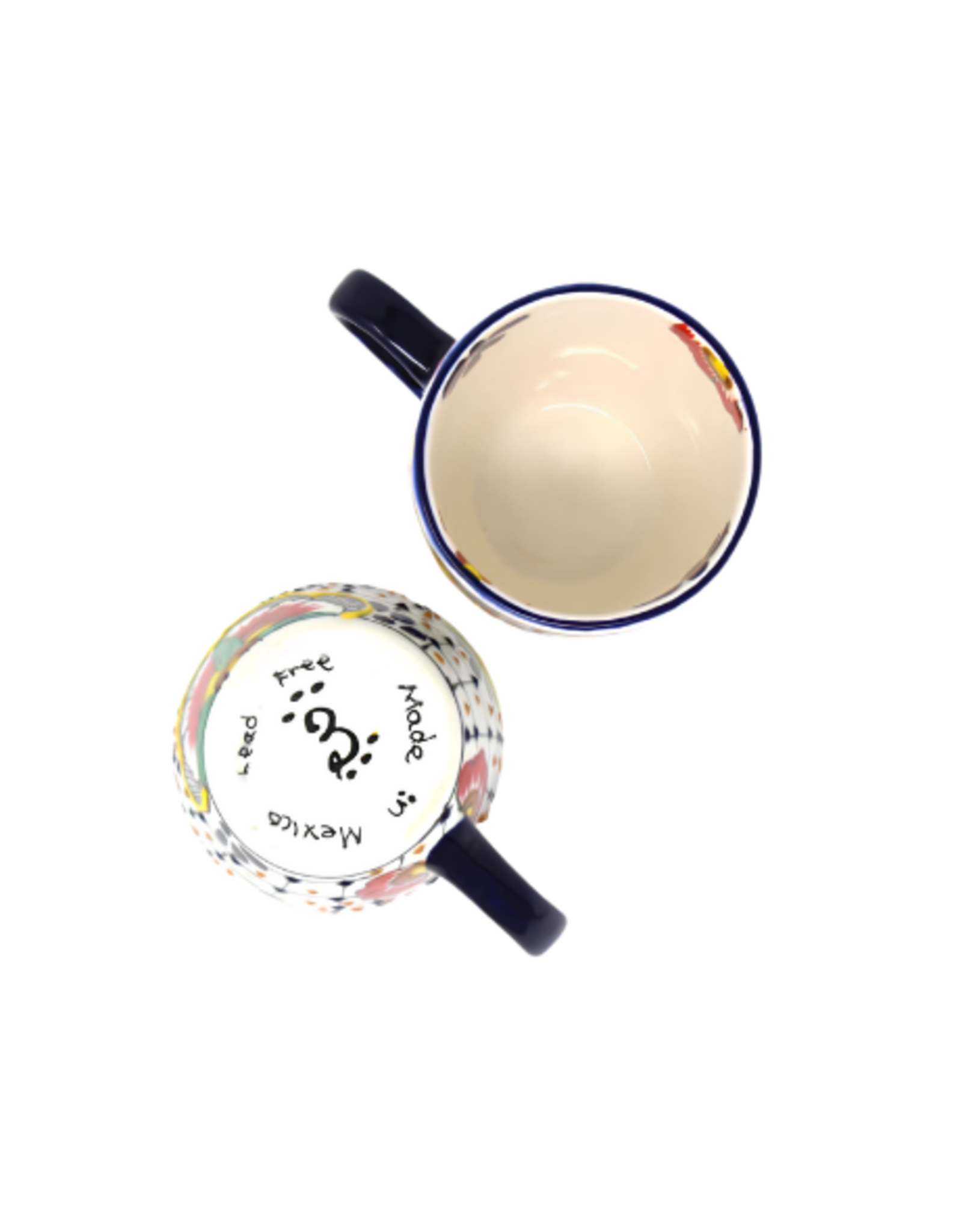 Global Crafts Encantada Mug, Dots & Flowers