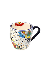 Global Crafts Encantada Mug, Dots & Flowers
