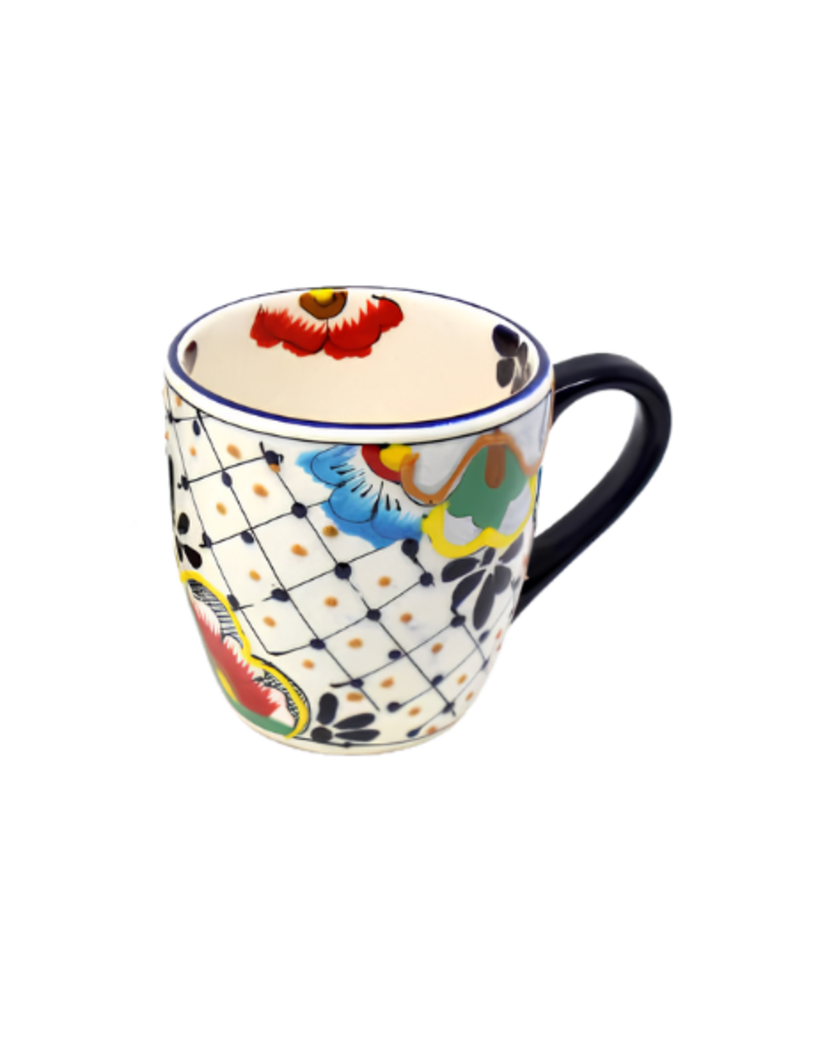 Global Crafts Encantada Mug, Dots & Flowers