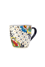Global Crafts Encantada Mug, Dots & Flowers