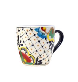 Global Crafts Encantada Mug, Dots & Flowers