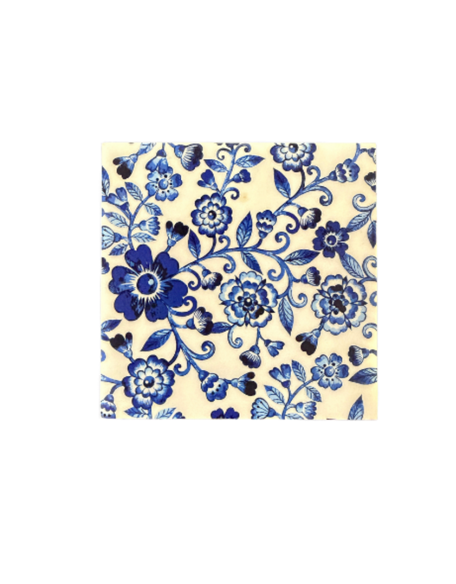 Hopes Unlimited Blue and White Floral Coaster