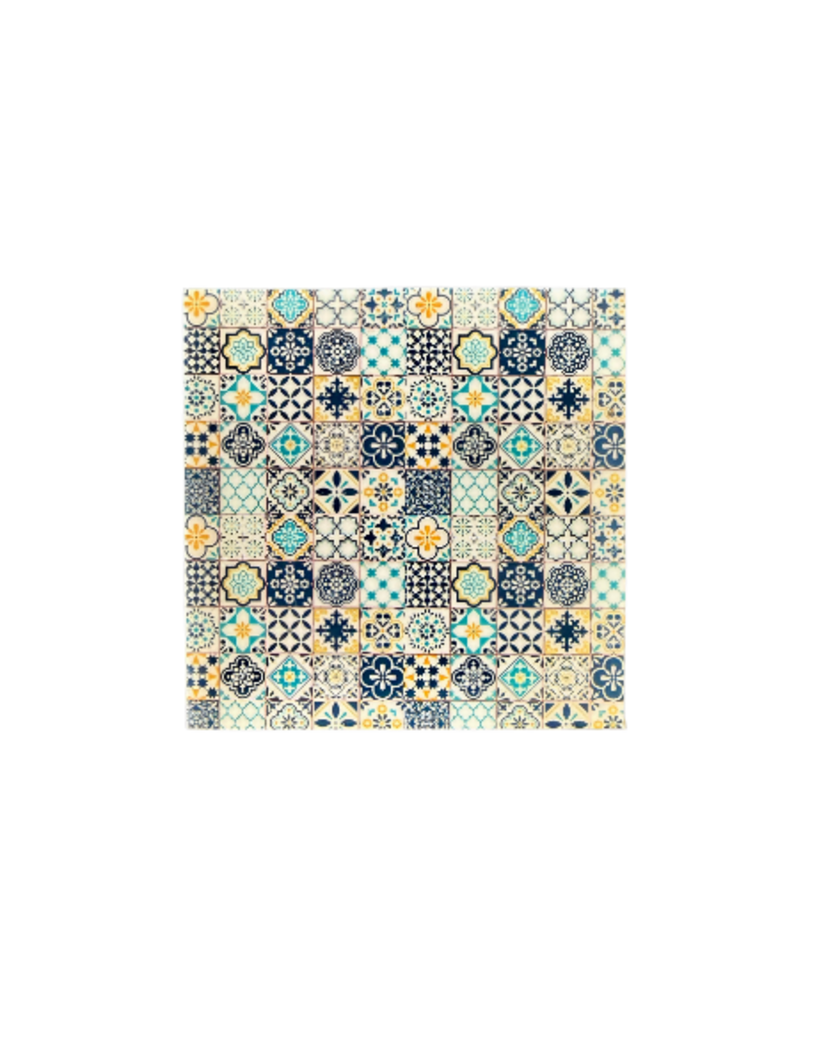 Hopes Unlimited White Green Mosaic Coaster