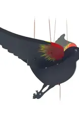 Tulia Artisans Red Winged Black Bird Flying Mobile