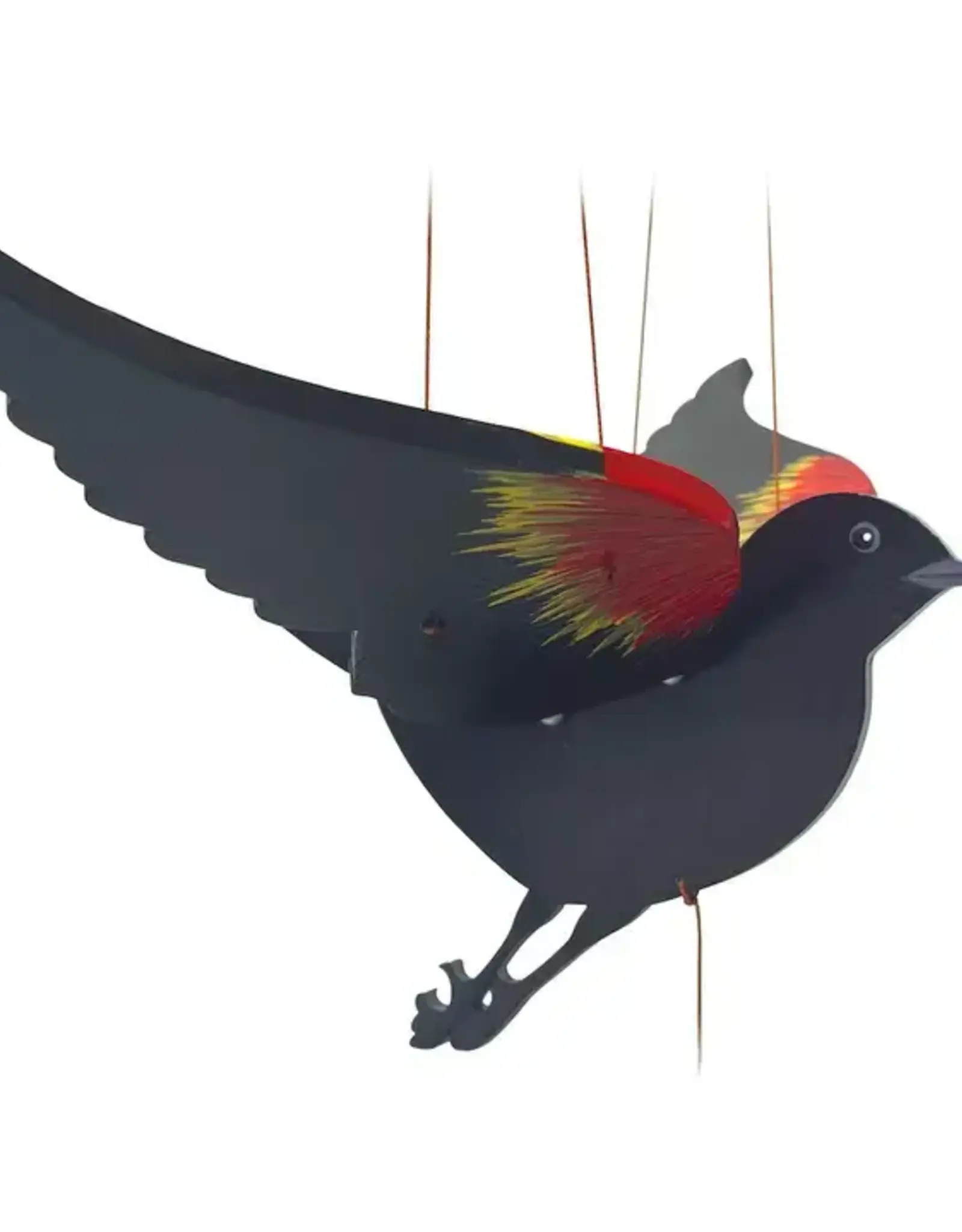Tulia Artisans Red Winged Black Bird Flying Mobile