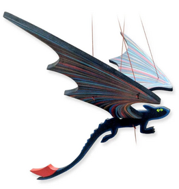Tulia Artisans Black Toothless Dragon Mobile