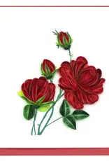Quilling Card Red Roses Everyday Greeting Card