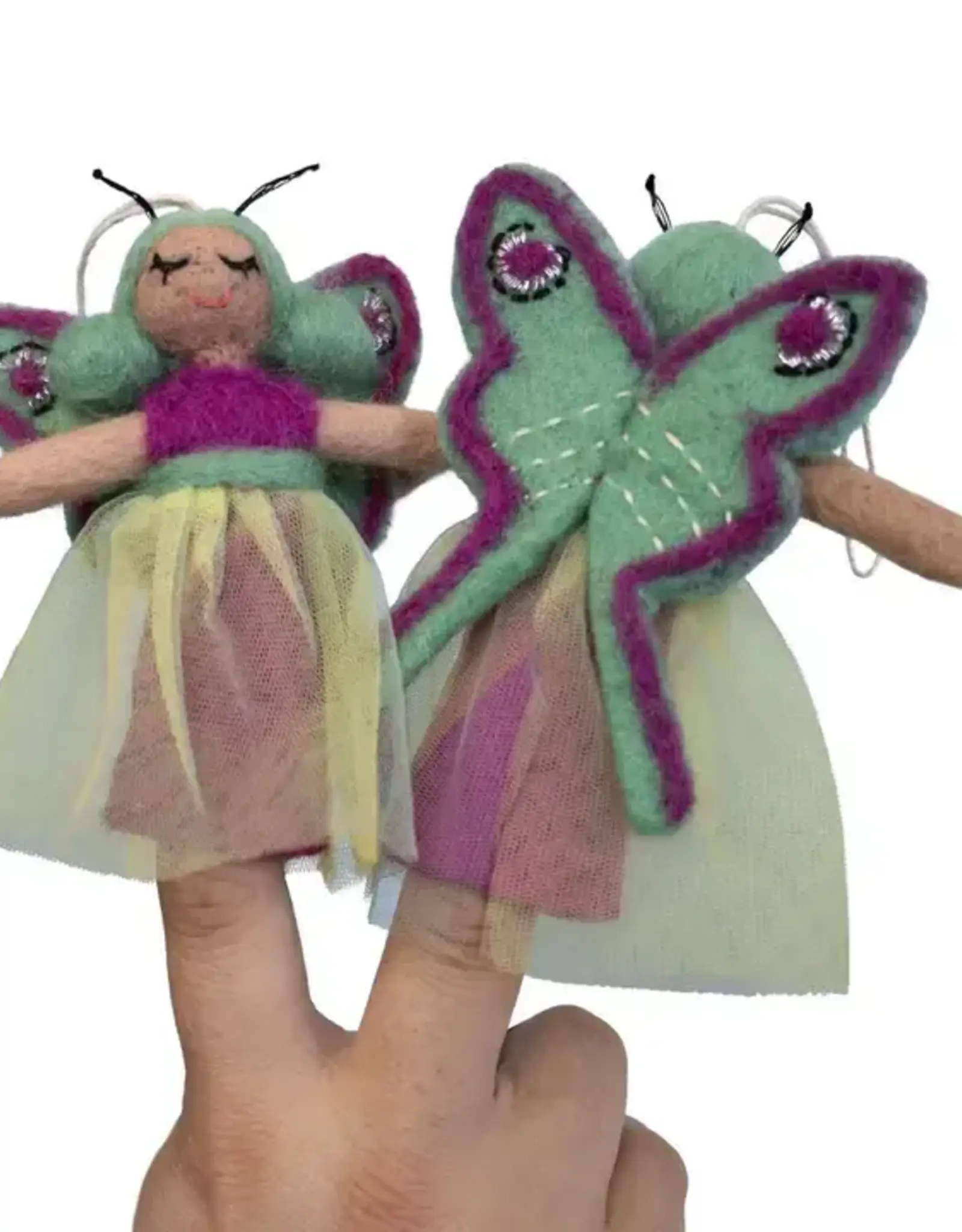 dZi Handmade Luna Moth Fairy Finger Puppet