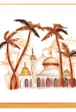 Quilling Card Quilled Palm Trees and Skyline Card