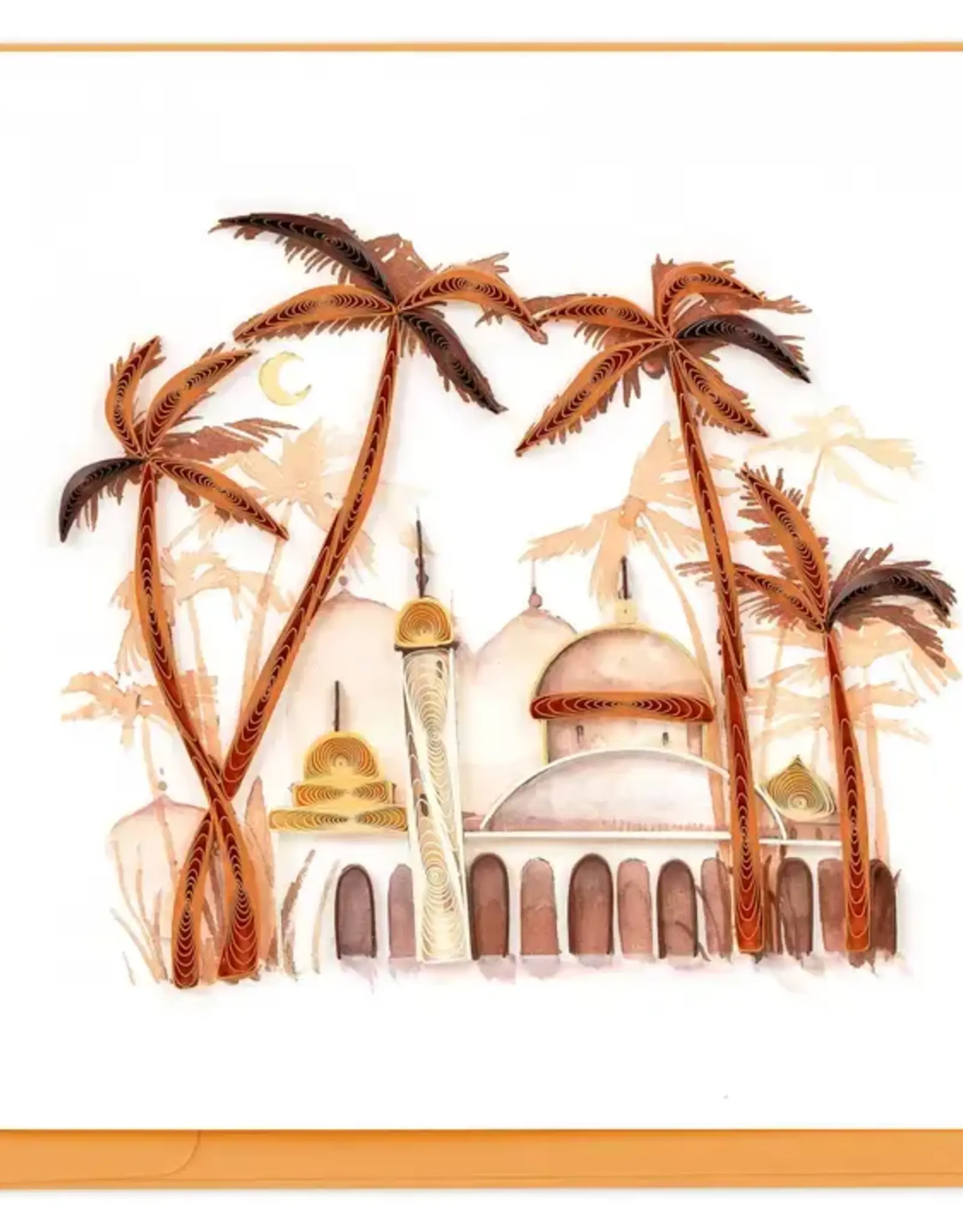 Quilling Card Quilled Palm Trees and Skyline Card