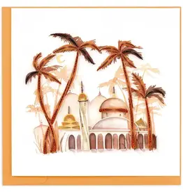 Quilling Card Quilled Palm Trees and Skyline Card