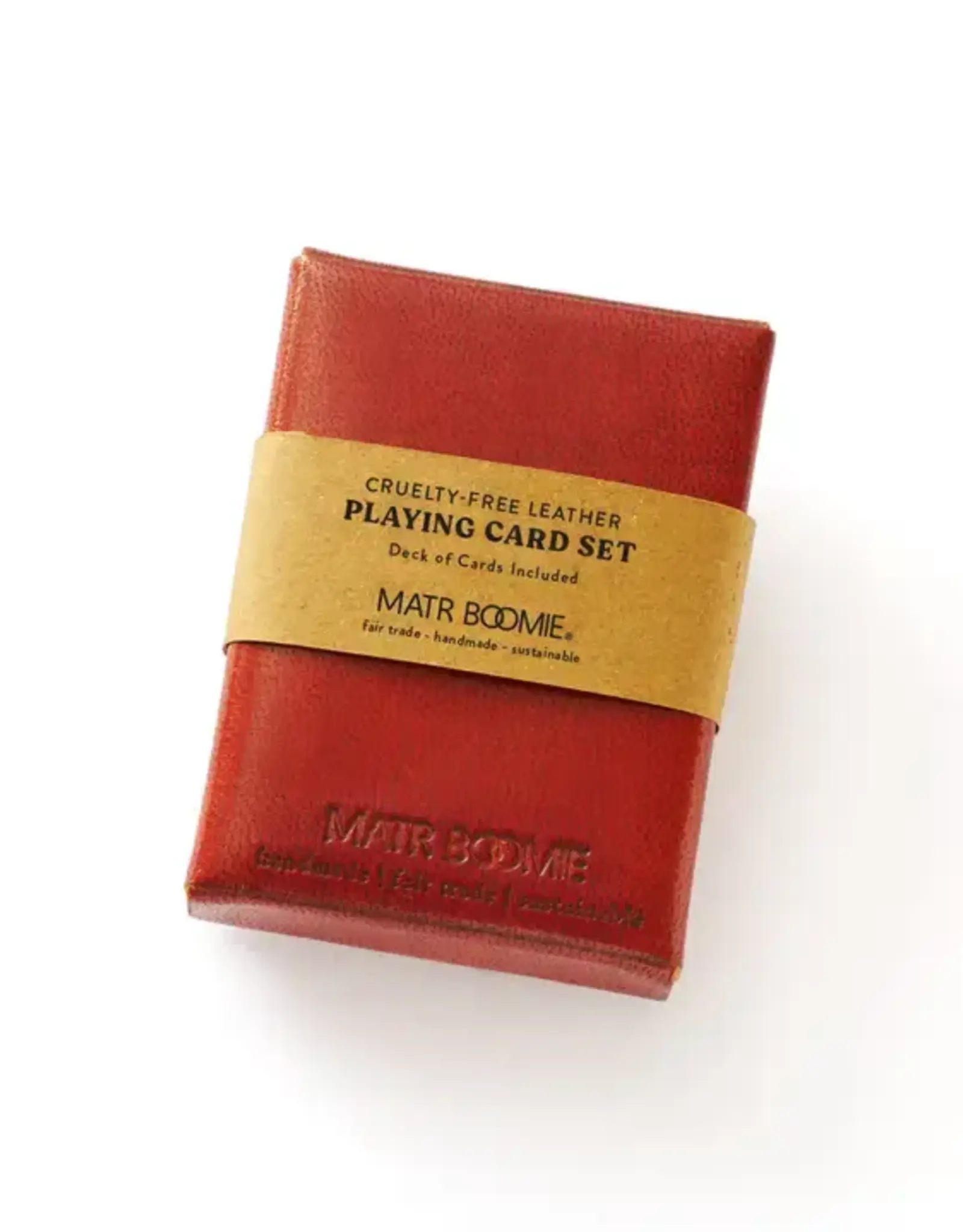 Matr Boomie Embossed Leather Playing Cards Set