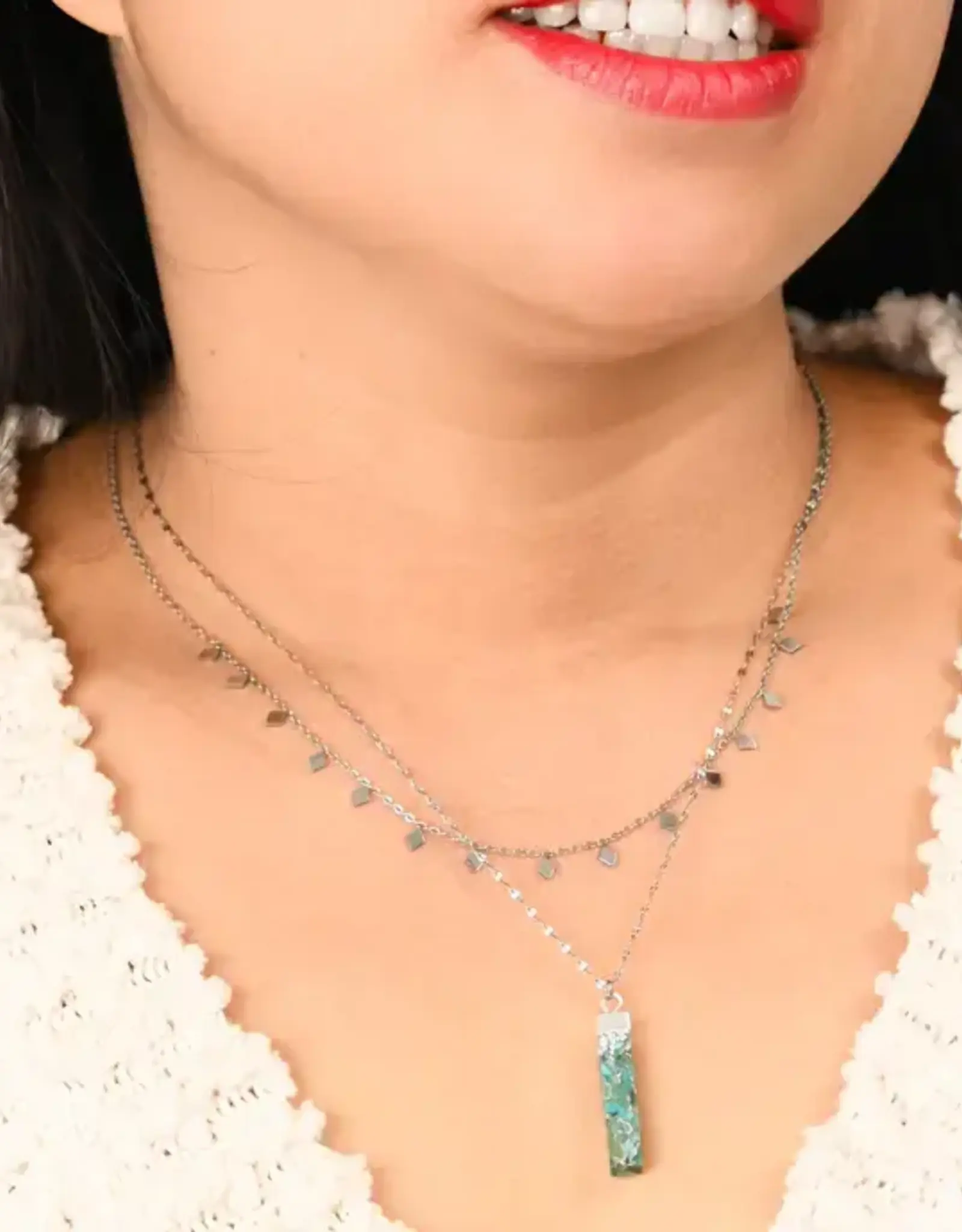 Starfish Project Brayden Turquoise Necklace in Silver
