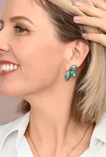 Starfish Project Coastal Leaf Emperor Stone Earrings