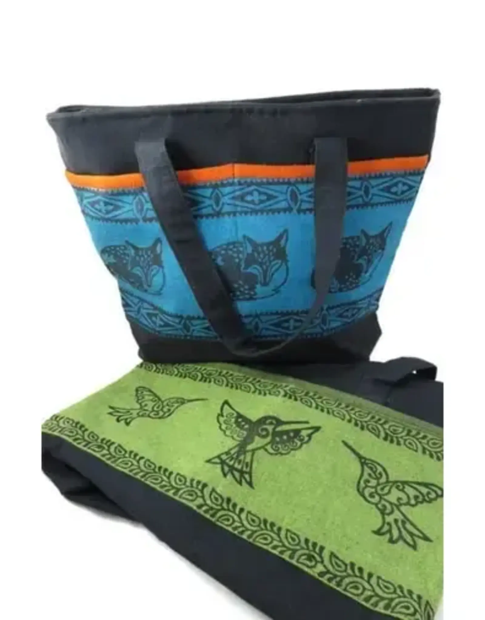 Ganesh Himal Large Cotton Tote Bag, Handcrafted Blockprint