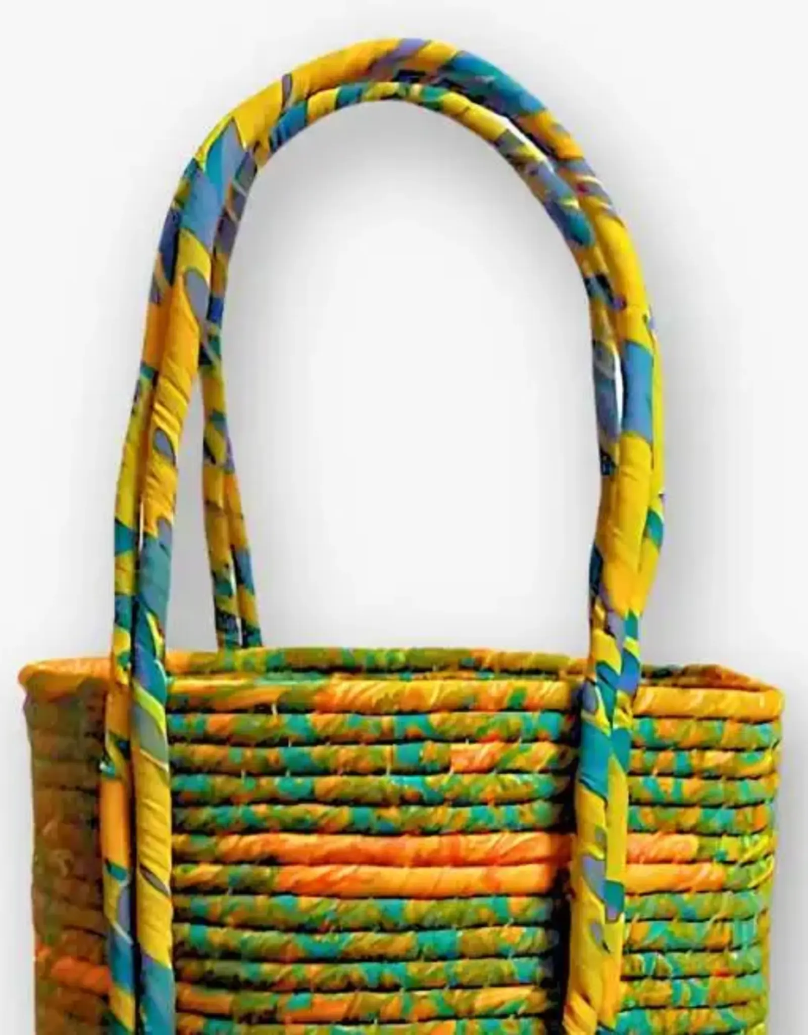 Ganesh Himal Handcrafted Sari Wrapped Coil Market Basket