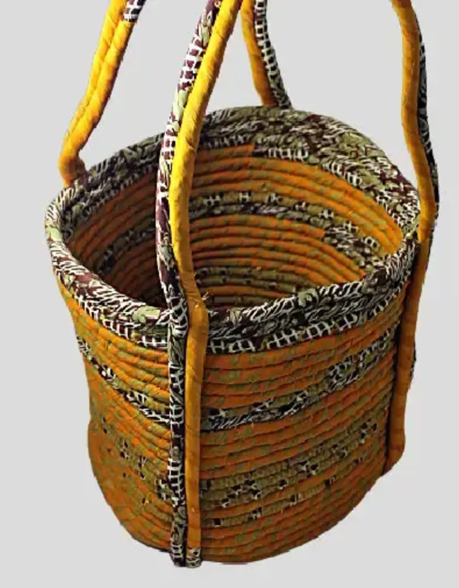 Ganesh Himal Handcrafted Sari Wrapped Coil Market Basket