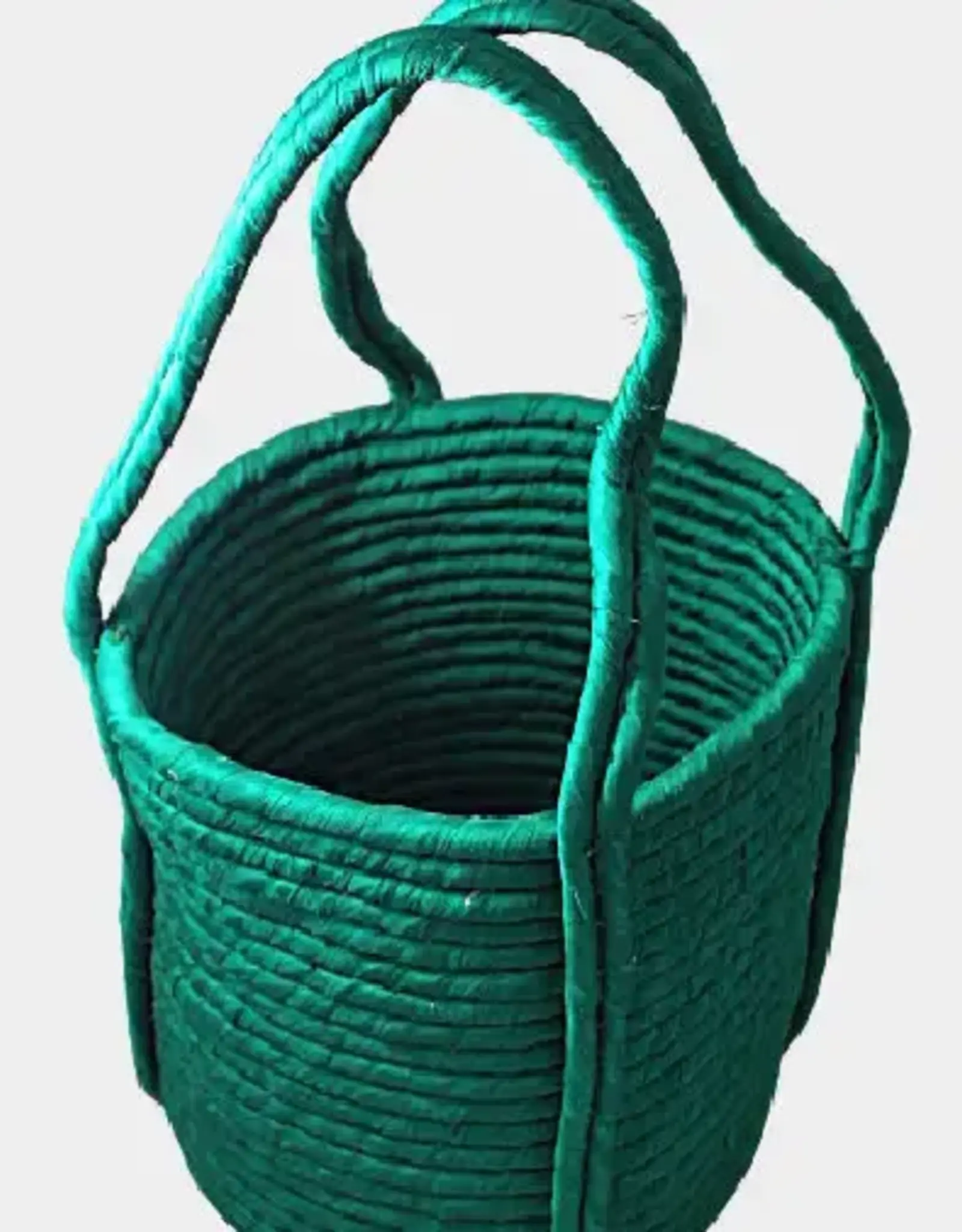 Ganesh Himal Handcrafted Sari Wrapped Coil Market Basket