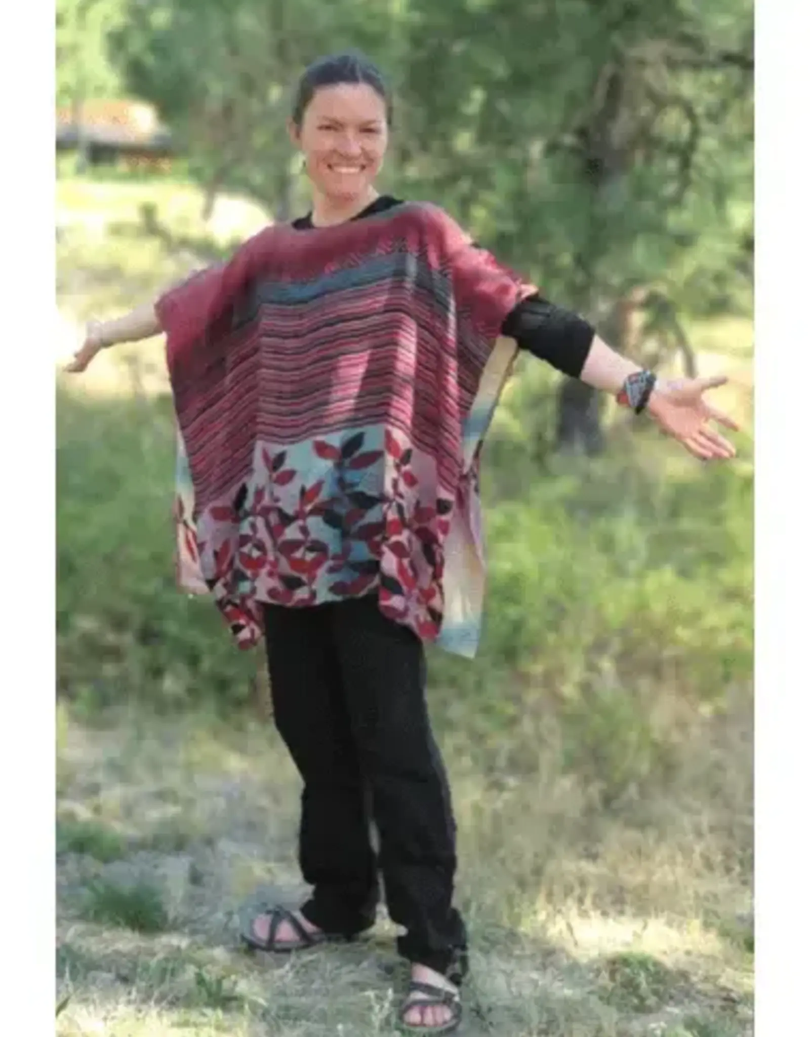 Ganesh Himal Poncho Shawl Silk