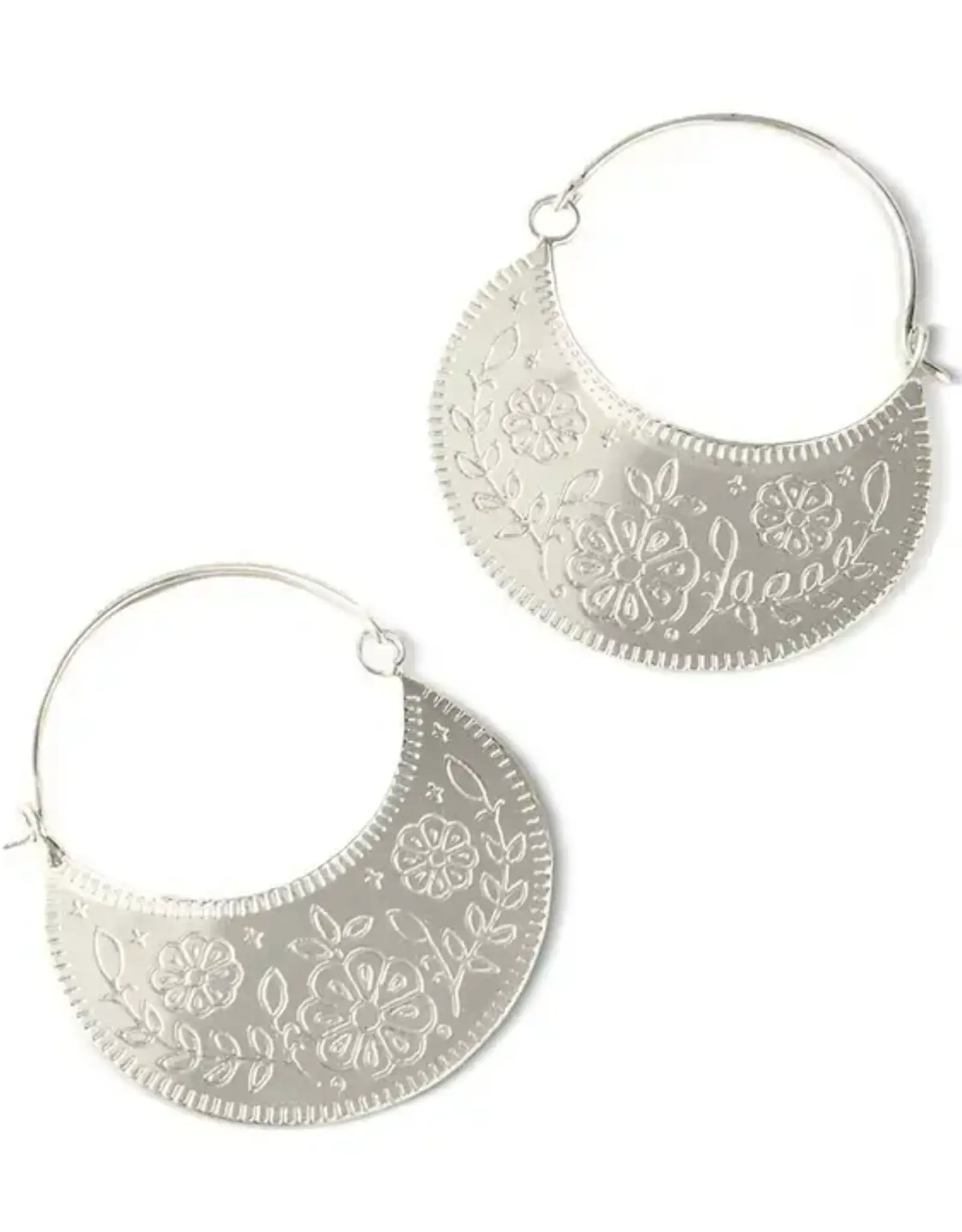 Matr Boomie Haveli Etched Hoop Earring