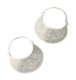 Matr Boomie Haveli Etched Hoop Earring