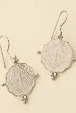 Matr Boomie Sikka Silver Coin Drop Earrings