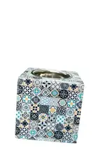 Hopes Unlimited Cube Candle Holder - Green