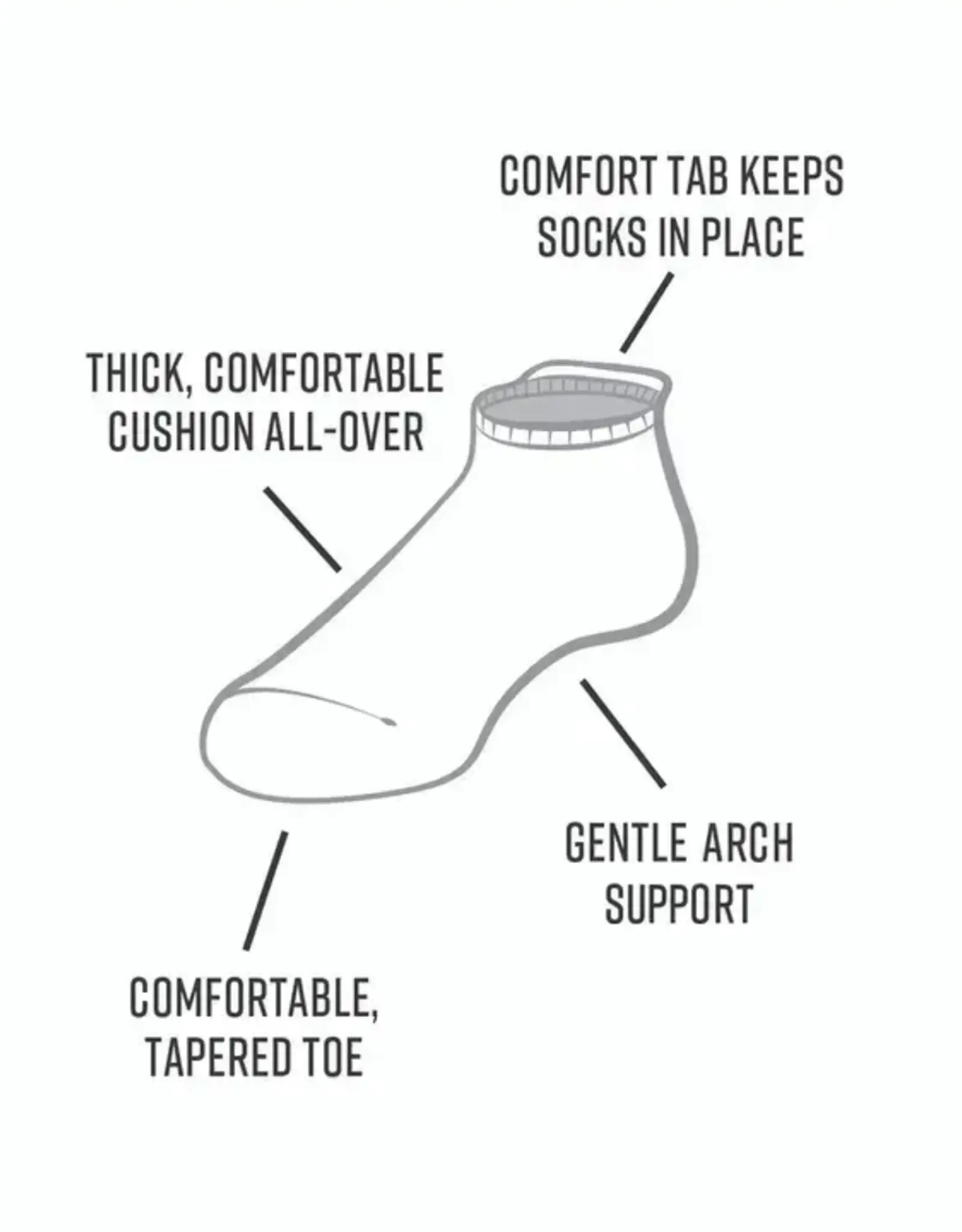 Maggie's Organics Organic Cotton Tab Footie Socks - Black