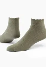 Maggie's Organics Organic Cotton Scallop Quarter Socks - Bay