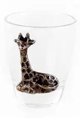 Swahili African Modern Brass Giraffe Shot Glass