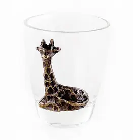 Swahili African Modern Brass Giraffe Shot Glass