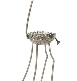 Swahili African Modern Tabletop Recycled Metal Giraffe Planters - Large