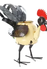 Swahili African Modern Recycled Teapot Rooster - Small