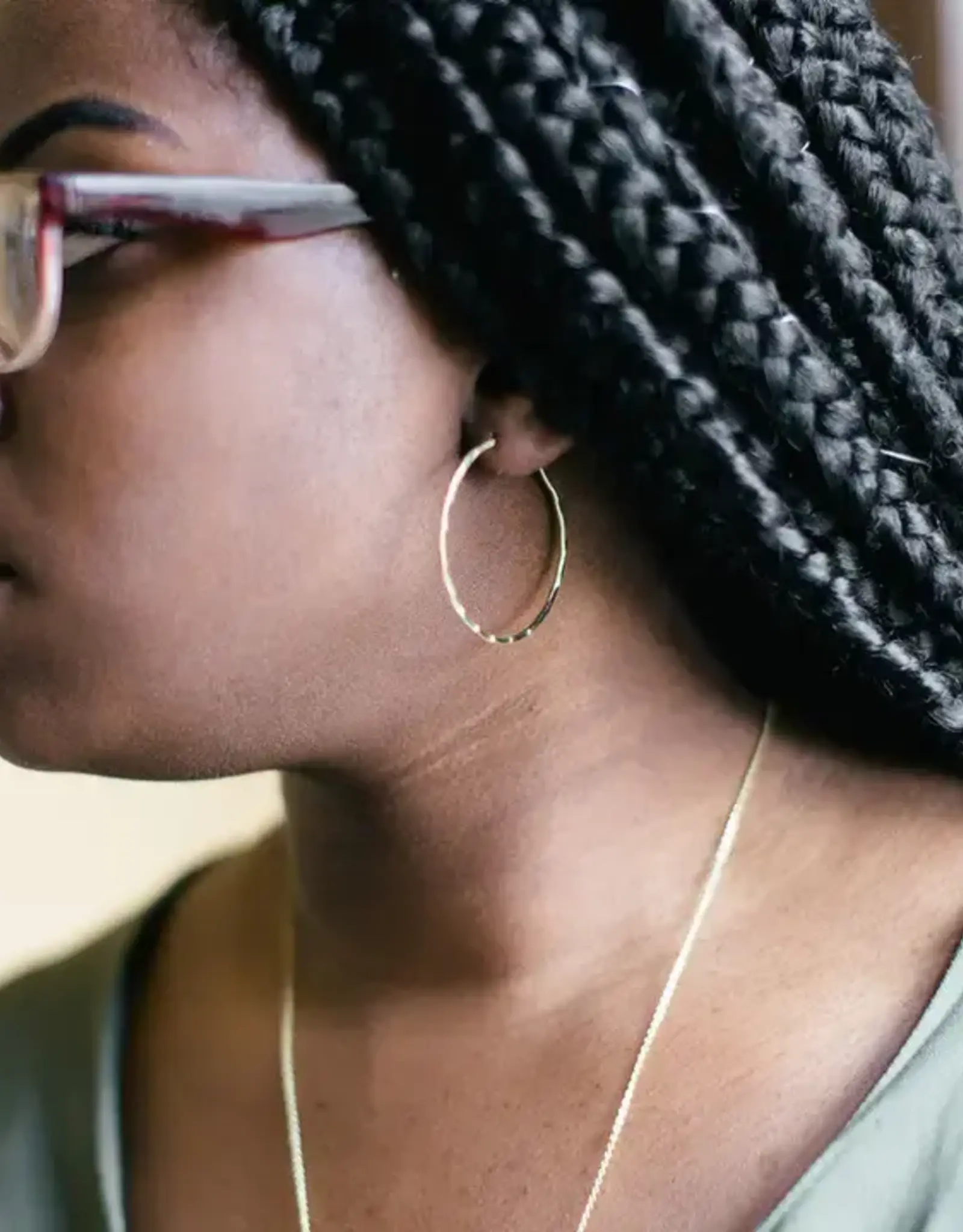 Fair Anita Bamboo Hoops - Silver