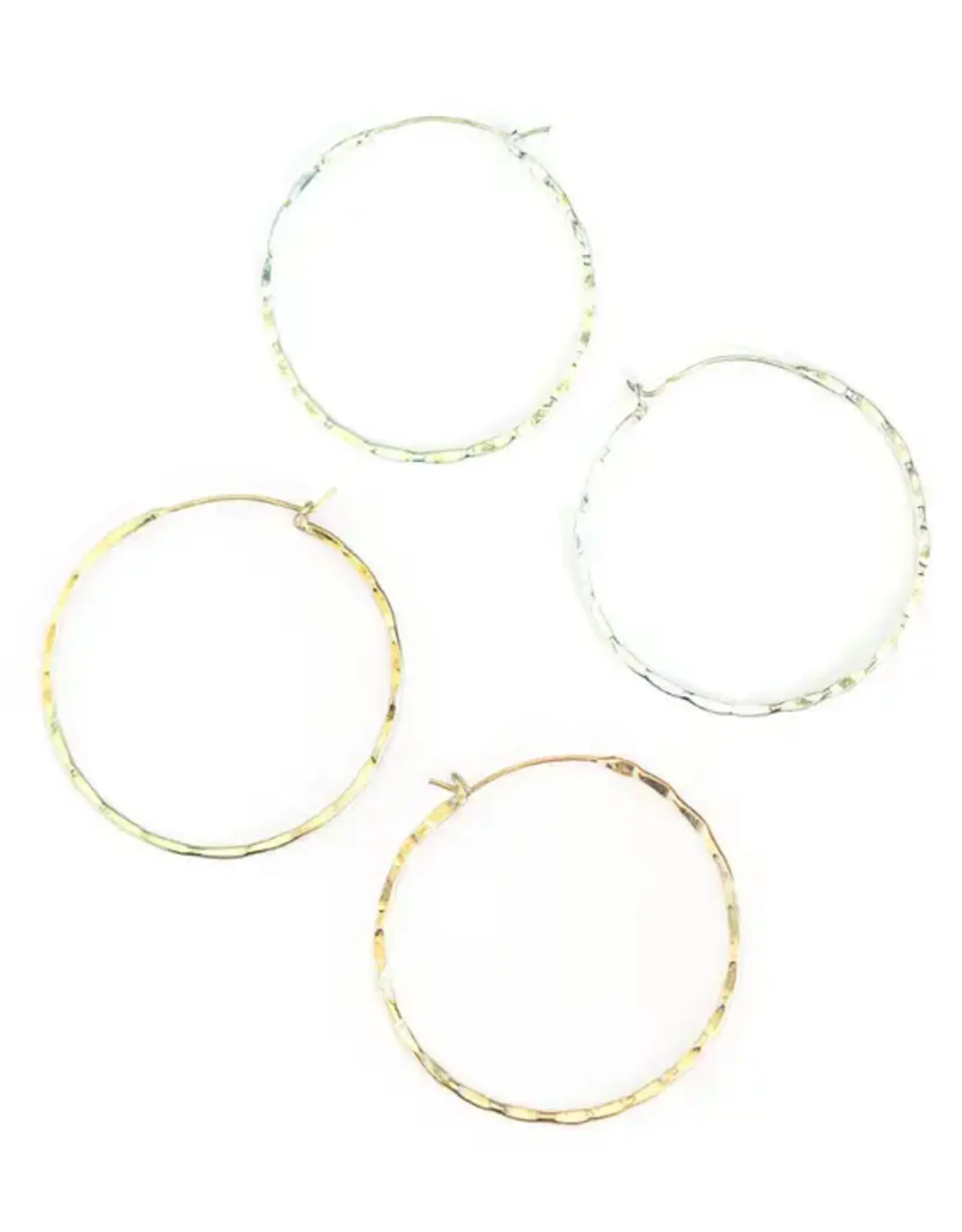 Fair Anita Bamboo Hoops - Silver